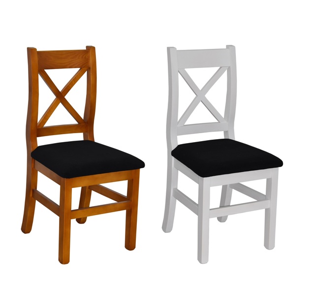 Krzesło z drewna litego RUS-KRZ1 tapicerowane